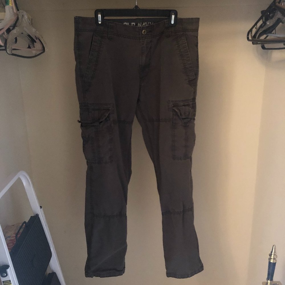 Old Navy Men's Gray Cargo Pants Size 34 x 34